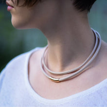 Load image into Gallery viewer, Melody Collection - Nude Leather Necklace
