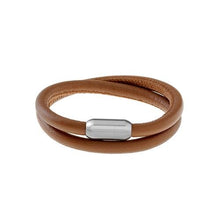 Load image into Gallery viewer, Infinity Collection - Fine Brown Leather Bracelet
