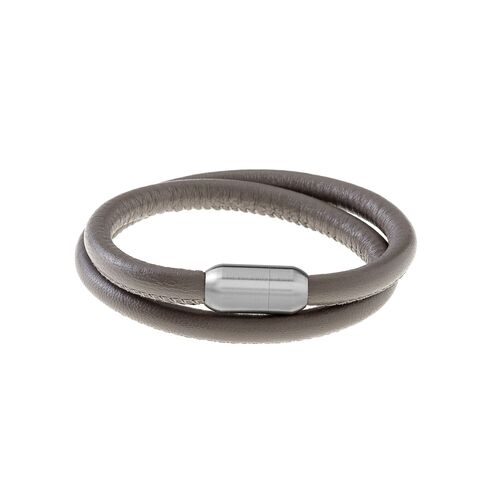 Infinity Collection - Fine Taupe Leather Bracelet