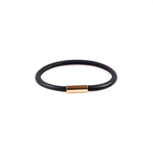Load image into Gallery viewer, Metro Collection - Black Leather &amp; Matt Onyx Stone Bracelets
