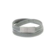 Load image into Gallery viewer, Memories Collection - Gray Leather Bracelet
