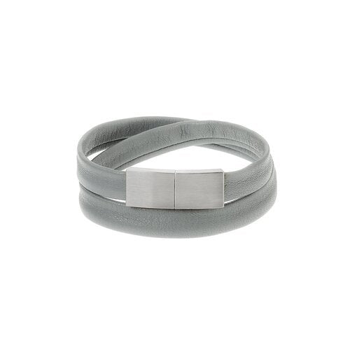 Memories Collection - Gray Leather Bracelet