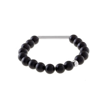 Load image into Gallery viewer, Black Moon - Black Leather &amp; Onyx Bracelets

