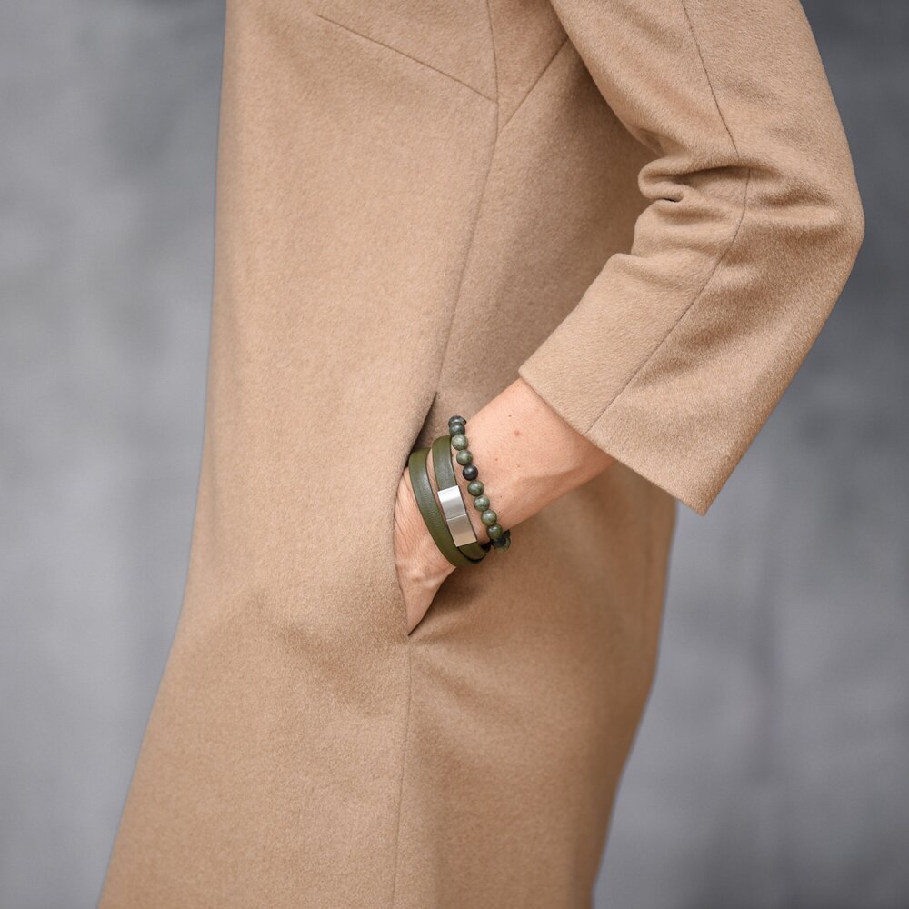 Olive Grove - Luxury Leather & Jasper Bracelets