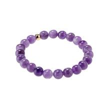 Load image into Gallery viewer, Santorini - White Leather &amp; Amethyst Bracelets
