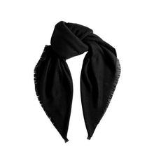 Load image into Gallery viewer, Cozy Virgin Wool Scarf in black
