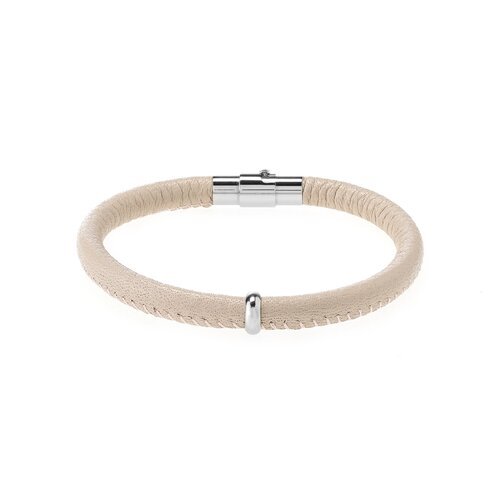 Everyday Collection - Sand Leather & Stainless Bracelet