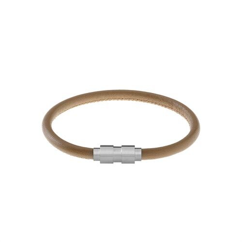 Hashtag Collection  - Beige Leather Bracelet