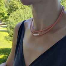 Load image into Gallery viewer, Melody Collection - Apricot Leather Necklace
