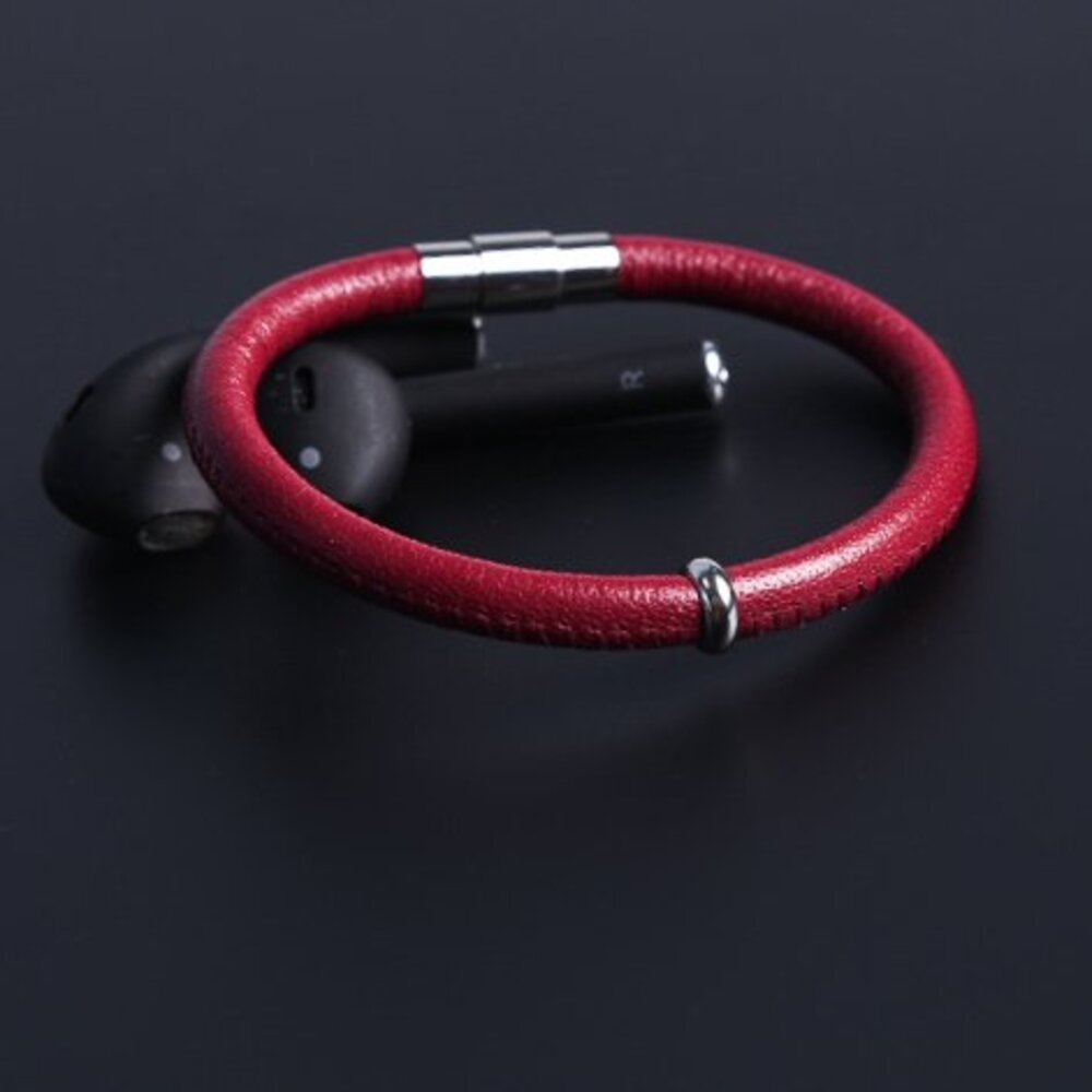 Everyday Collection - Red Leather & Stainless Bracelet