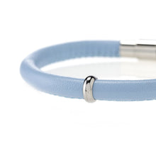 Load image into Gallery viewer, Everyday Collection - Skyblue Leather &amp; Stainless Bracelet
