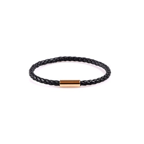 Twisted Sisters - Black Woven Leather Bracelet